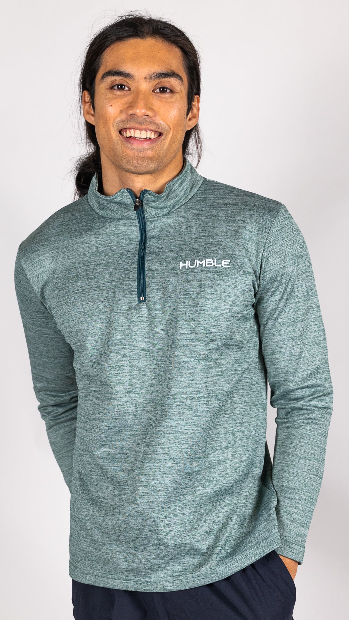 Ziptröja med fleece för löpning